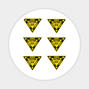 Ejection Seat Danger  Triangle Military Warning Fighter Jet Aircraft Distressed Magnet